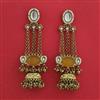 Indo Western Long Earring with Mehndi Plating