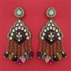 Indo Western Classic Earring with Mehndi Plating