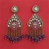 Indo Western Classic Earring with Mehndi Plating