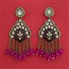 Indo Western Classic Earring with Mehndi Plating