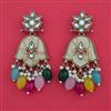 Indo Western Mother Of Pearl Earring with Mehndi Plating