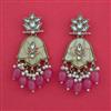 Indo Western Mother Of Pearl Earring with Mehndi Plating
