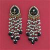 Indo Western Moti Earring With Mehndi Plating