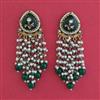 Indo Western Moti Earring With Mehndi Plating