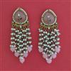 Indo Western Moti Earring With Mehndi Plating
