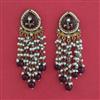 Indo Western Moti Earring With Mehndi Plating