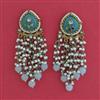 Indo Western Moti Earring With Mehndi Plating