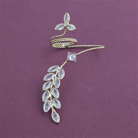Indo Western Classic Ring With Mehndi Plating Gold Plating Rhodium Plating