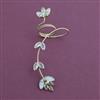 Indo Western Mother Of Pearl Ring With Mehndi Plating Gold Plating Rhodium Plating