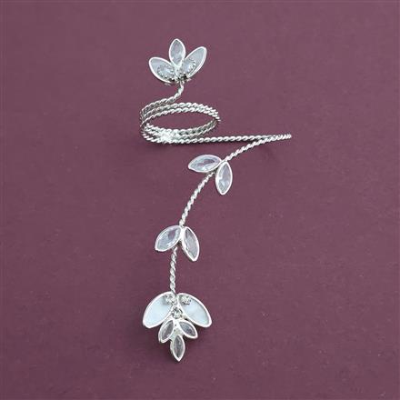 Indo Western Mother Of Pearl Ring With Mehndi Plating Gold Plating Rhodium Plating