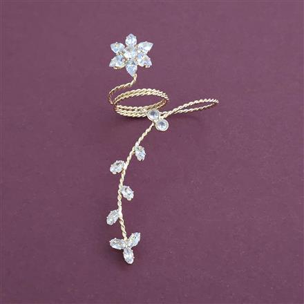 Indo Western Classic Ring With Mehndi Plating Gold Plating Rhodium Plating