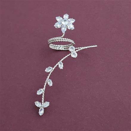 Indo Western Classic Ring With Mehndi Plating Gold Plating Rhodium Plating