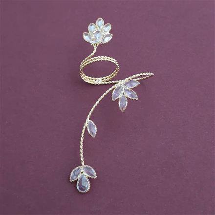 Indo Western Classic Ring With Mehndi Plating Gold Plating Rhodium Plating