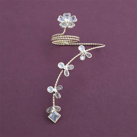 Indo Western Classic Ring With Mehndi Plating Gold Plating Rhodium Plating