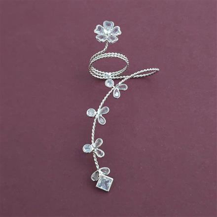 Indo Western Classic Ring With Mehndi Plating Gold Plating Rhodium Plating