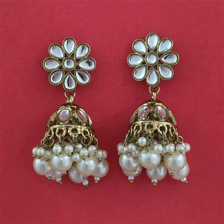 Indo Western Jhumki with Mehndi Plating