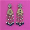 Indo Western Mother Of Pearl Earring With Mehndi Plating