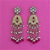 Indo Western Mother Of Pearl Earring With Mehndi Plating