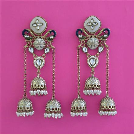 Indo Western Jhumki With Mehndi Plating