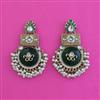 Indo Western Moti Earring With Mehndi Plating