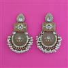 Indo Western Moti Earring With Mehndi Plating