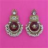 Indo Western Moti Earring With Mehndi Plating