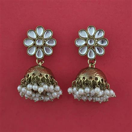 Indo Western Jhumki with Mehndi Plating