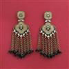 Indo Western Mother Of Pearl Earring With Mehndi Plating