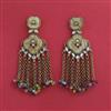 Indo Western Mother Of Pearl Earring With Mehndi Plating