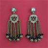 Indo Western Mother Of Pearl Earring with Mehndi Plating
