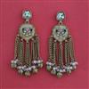 Indo Western Mother Of Pearl Earring with Mehndi Plating