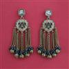 Indo Western Mother Of Pearl Earring with Mehndi Plating