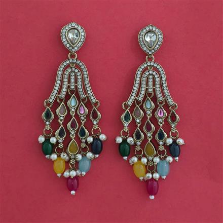 Indo Western Classic Earring with Mehndi Plating