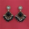 Indo Western Moti Earring with Mehndi Plating