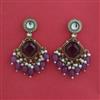 Indo Western Moti Earring with Mehndi Plating