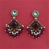 Indo Western Moti Earring with Mehndi Plating