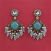 Indo Western Moti Earring with Mehndi Plating