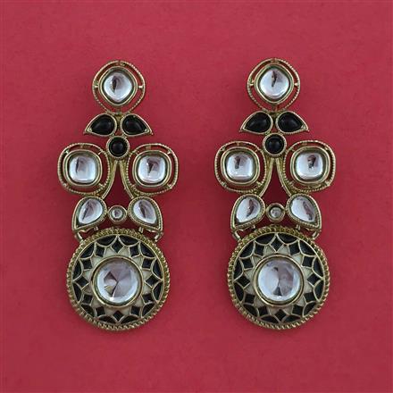 Indo Western Classic Earring with Mehndi Plating