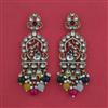 Indo Western Peacock Earring with Mehndi Plating