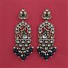 Indo Western Peacock Earring with Mehndi Plating