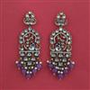 Indo Western Peacock Earring with Mehndi Plating