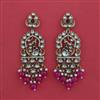Indo Western Peacock Earring with Mehndi Plating