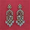 Indo Western Peacock Earring with Mehndi Plating
