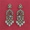 Indo Western Peacock Earring with Mehndi Plating