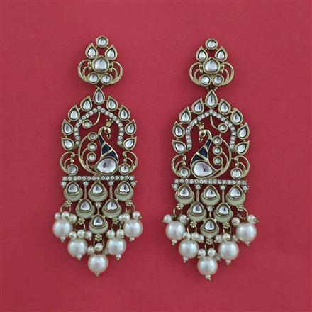Indo Western Peacock Earring with Mehndi Plating
