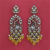 Indo Western Peacock Earring with Mehndi Plating