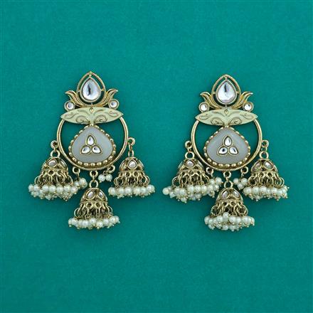 Indo Western Jhumki with Mehndi Plating