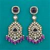 Indo Western Long Earring with Mehndi Plating