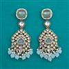 Indo Western Long Earring with Mehndi Plating