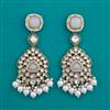 Indo Western Long Earring with Mehndi Plating